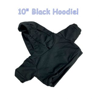 10" Plush Black Hoodie