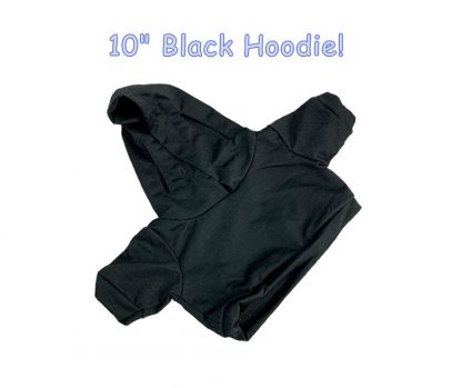 10" Plush Black Hoodie