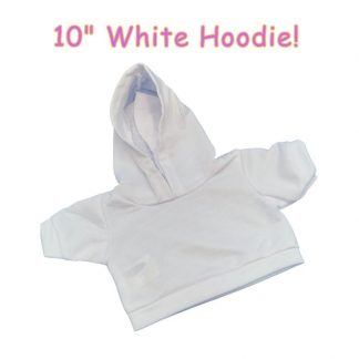 10" Plush White Hoodie